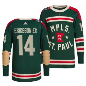 Minnesota Wild tröja Joel Eriksson EK 14 Adidas Grön Winter Classic Authentic - NHL Tröjor Herr